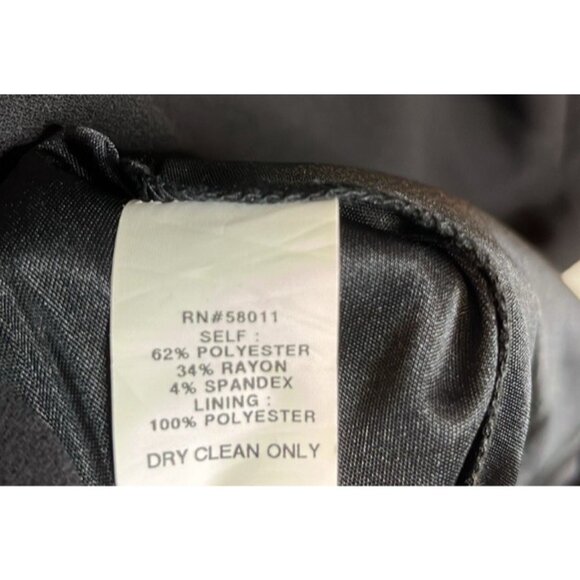 David Meister Dress Black 4 Small Career Church Sheath 3/4 Long Sleeve Starburst - Picture 9 of 9